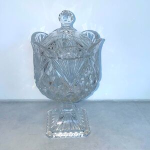 Pineapple Collection Footed Candy Dish & Lid by Godinger, Shannon VTG